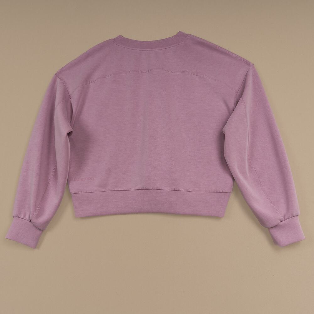 Lululemon Perfectly Oversized Cropped Crew Softstreme Purple Lavender Size 4 - Picture 3 of 8